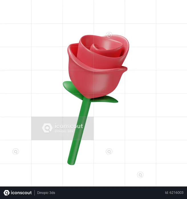 Rose  3D Icon