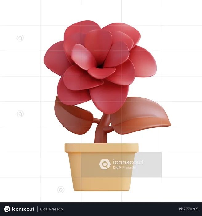 Rose  3D Icon