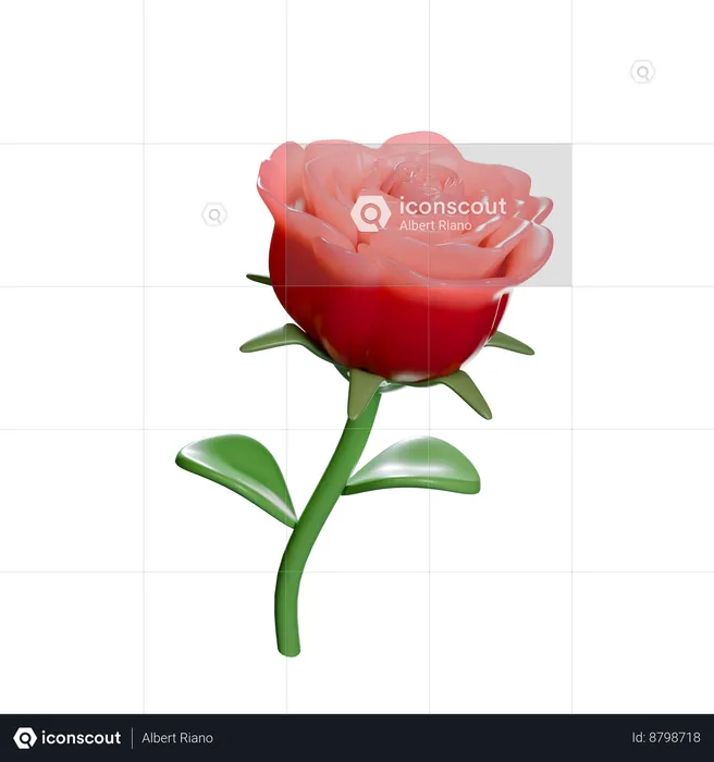 Rose  3D Icon