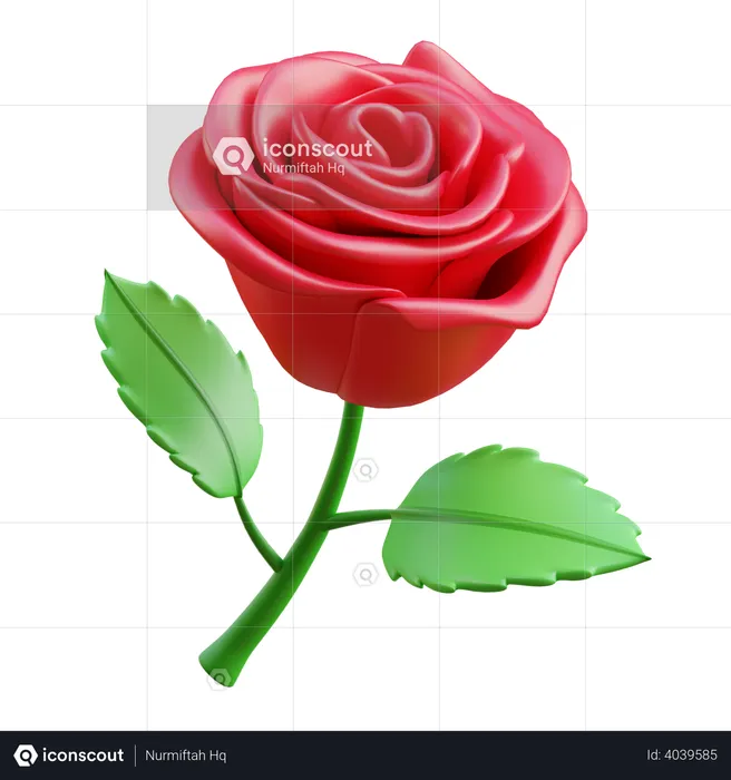 Rose  3D Icon