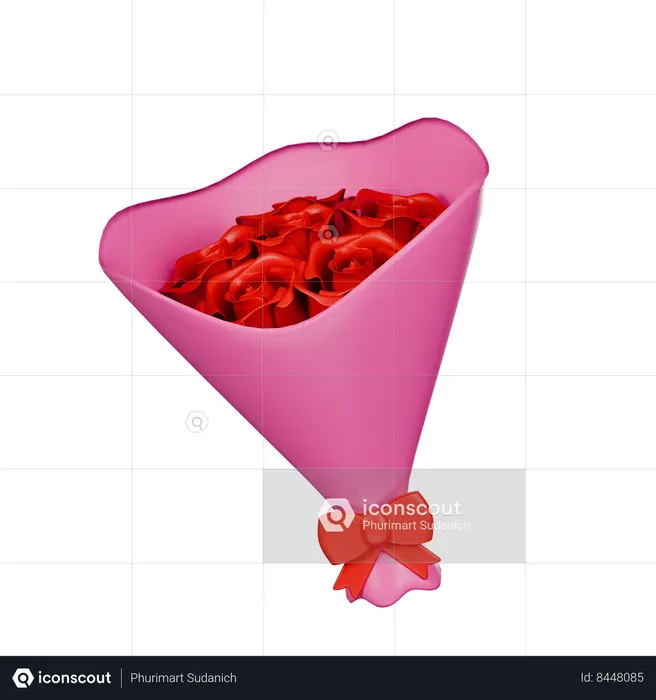 Rose Bouquet  3D Icon