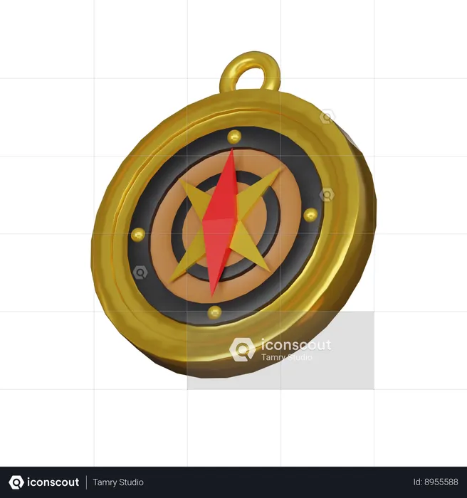 Rose Compass  3D Icon