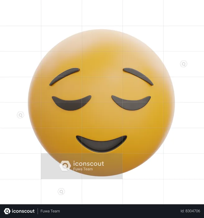 Rosto aliviado Emoji 3D Icon