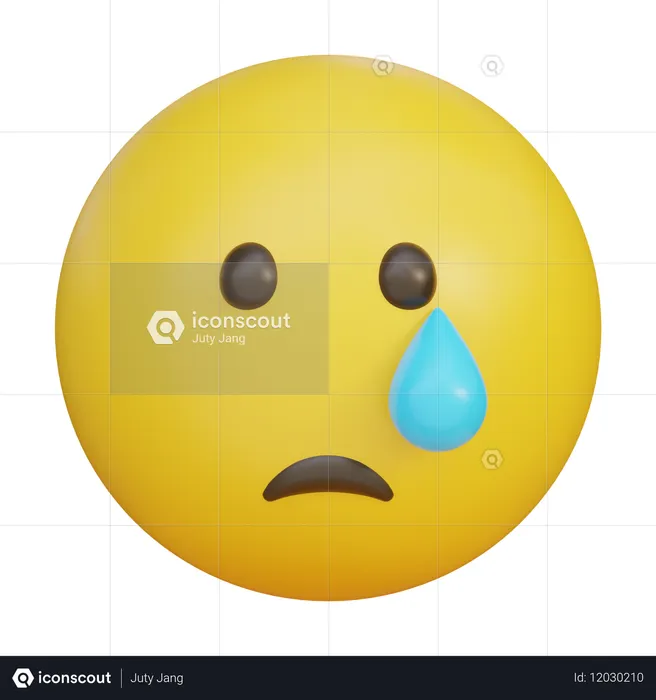 Emoji de rosto chorando com lágrimas Emoji 3D Icon