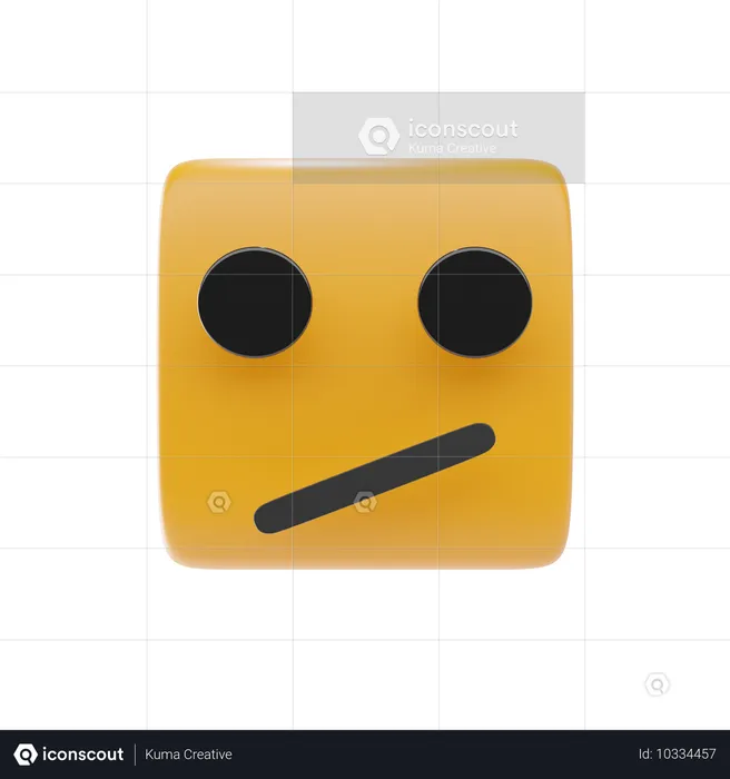 Emoji de rosto com boca diagonal Emoji 3D Icon