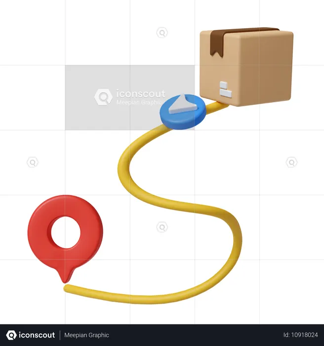 Rota de entrega  3D Icon