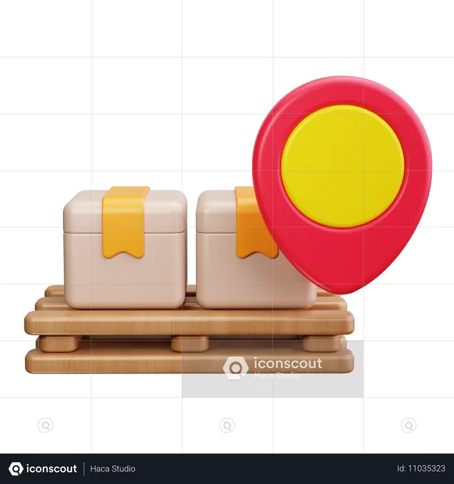 Rota de entrega  3D Icon