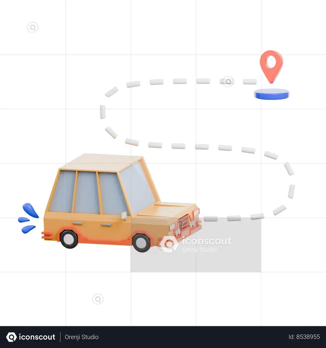 Entrega de rota  3D Icon