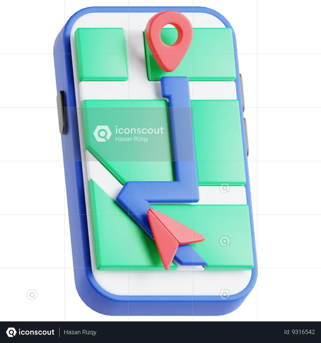 Rota móvel  3D Icon