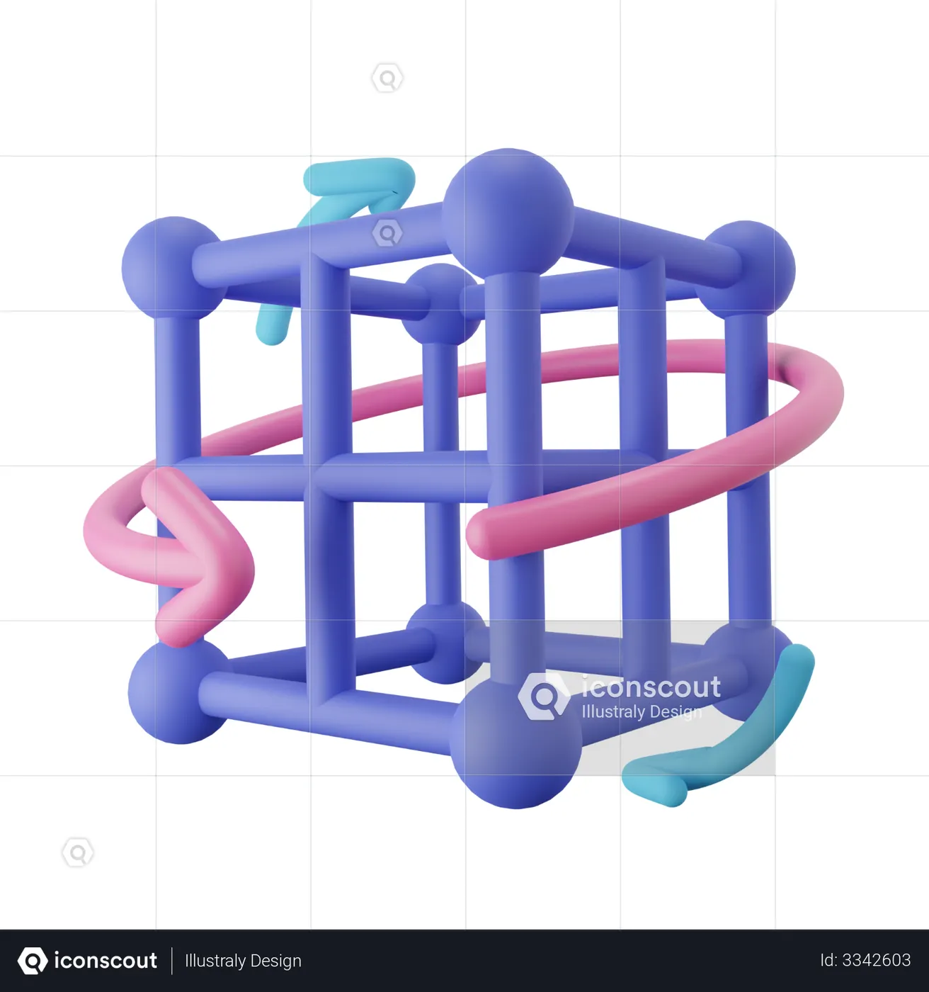 Rotate Cube 3D Icon download in PNG, OBJ or Blend format