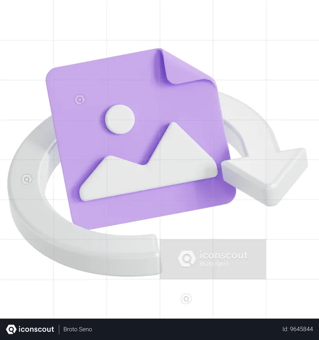 Rotate image  3D Icon