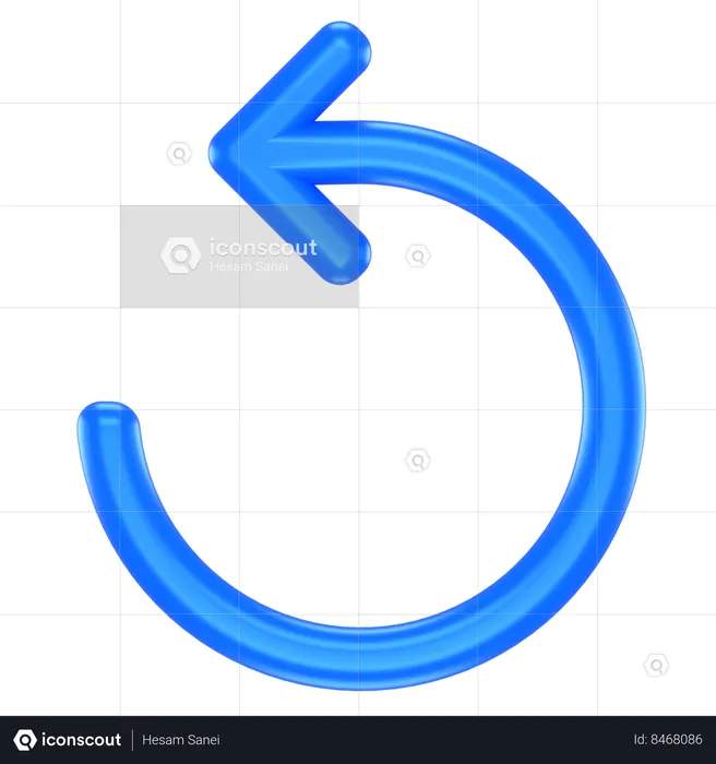 Rotation Counter Clockwise  3D Icon