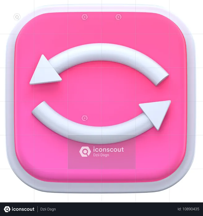 Rotation inverse  3D Icon