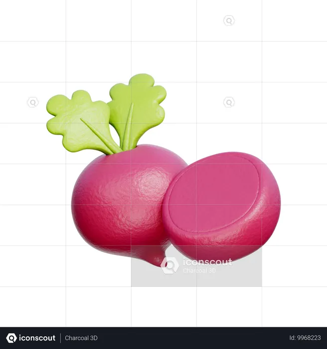 Rote Beete  3D Icon