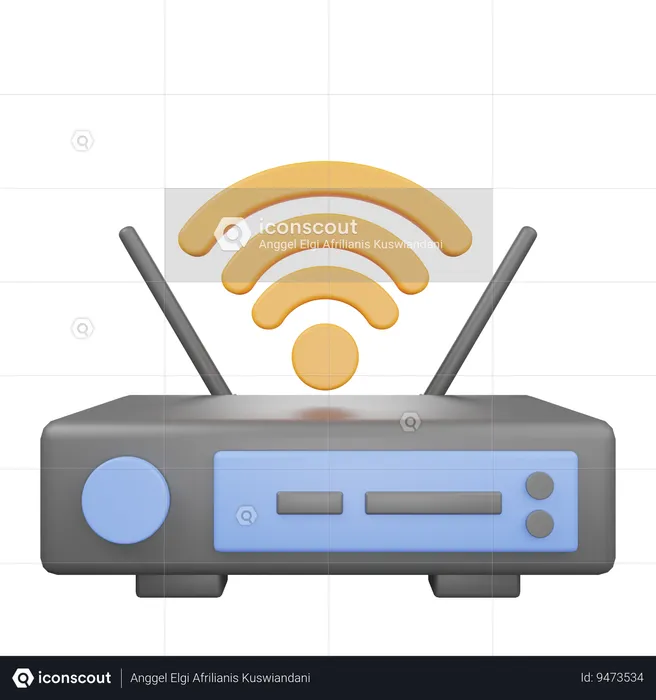 Roteador inteligente  3D Icon