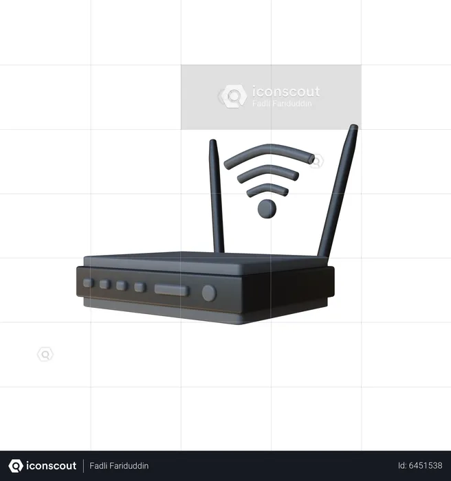 Roteador wi-fi  3D Icon