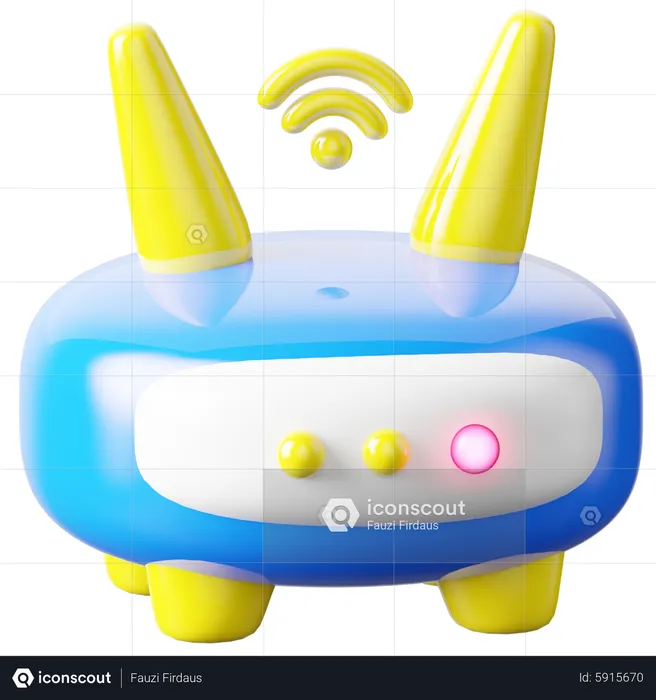 Roteador Wi-Fi  3D Icon