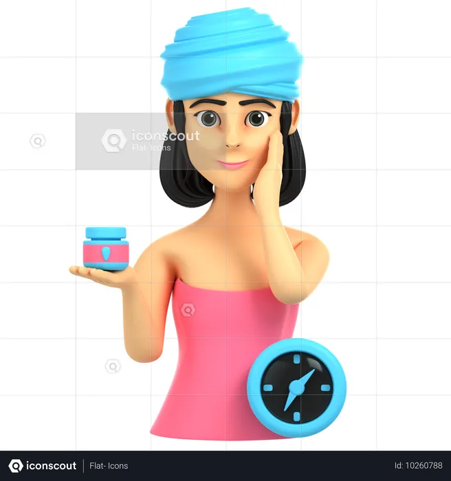 Rotina de autocuidado  3D Icon