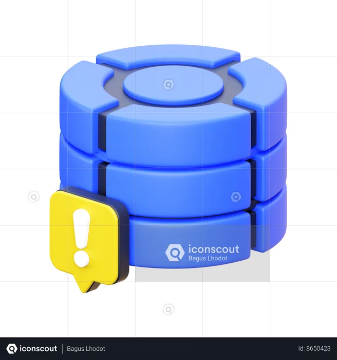 Rótulo de exclamação do servidor  3D Icon
