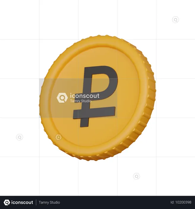 Rouble coin  3D Icon