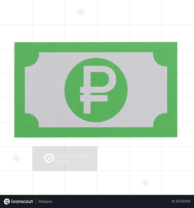 Billet de rouble  3D Icon