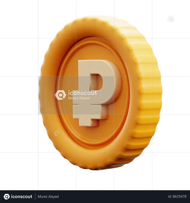 Rouble russe  3D Icon