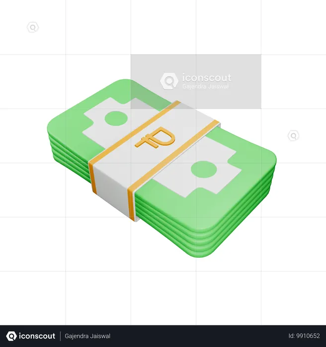 Rouble russe  3D Icon