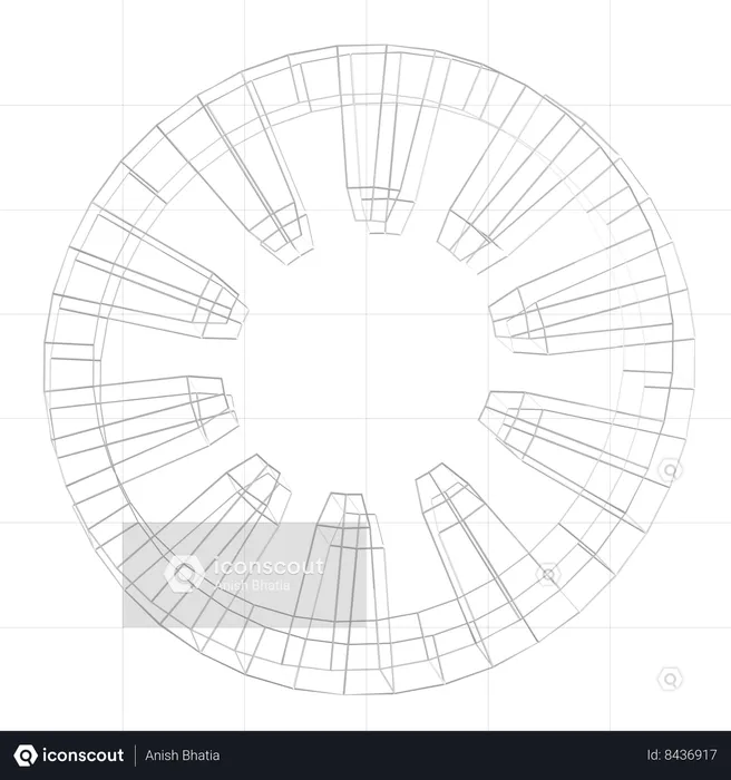 Roue  3D Icon