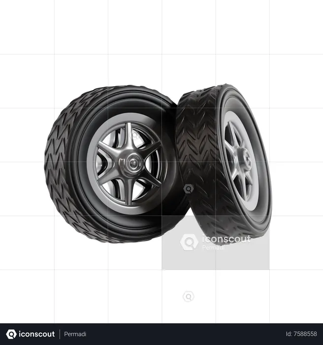 Roue de voiture  3D Icon