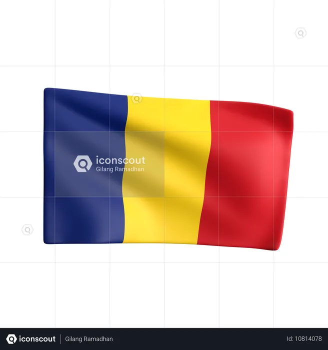 Roumanie Flag 3D Icon