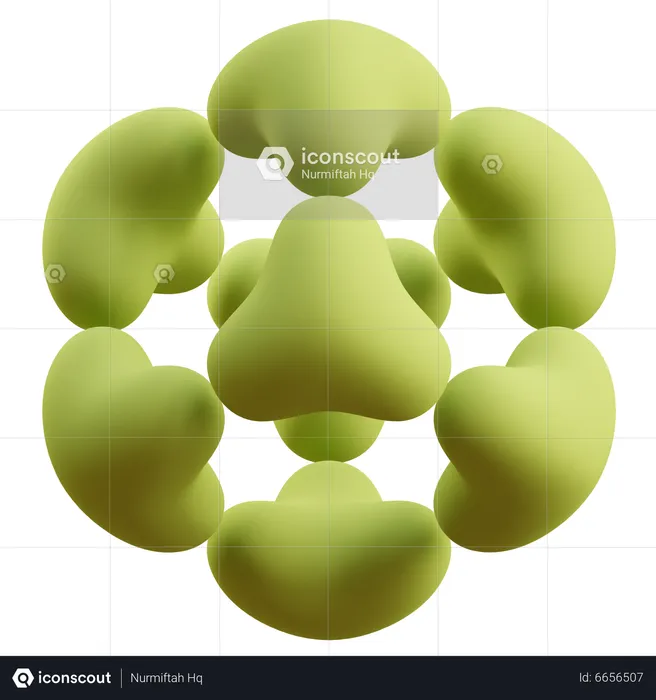 Round Abstract Shape  3D Icon