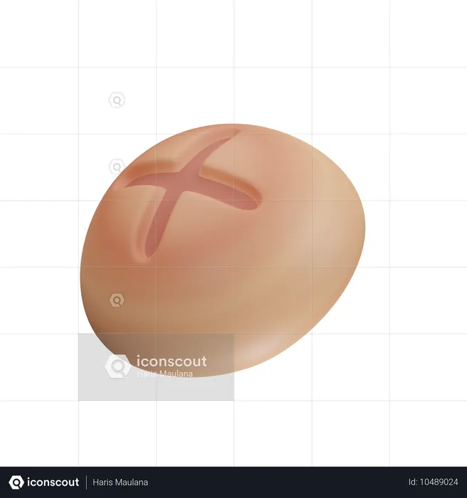 Round Bread  3D Icon