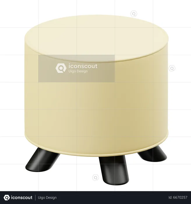 Round Chair  3D Icon