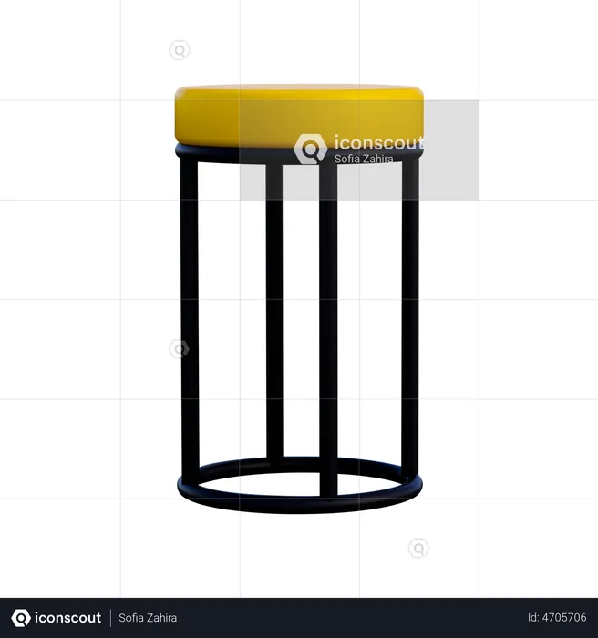 Round Chair  3D Illustration