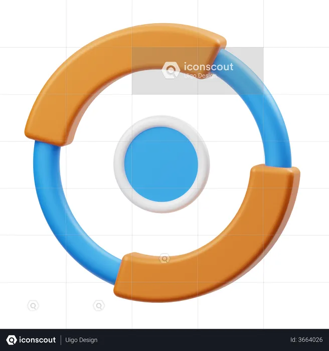 Round Chart  3D Illustration