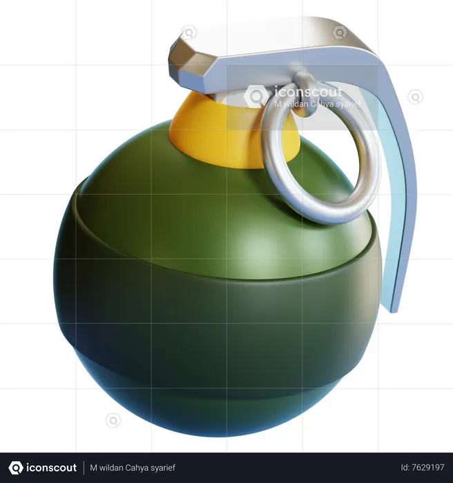 ROUND GRENADE  3D Icon