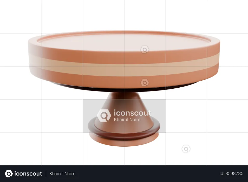 Round Table  3D Icon