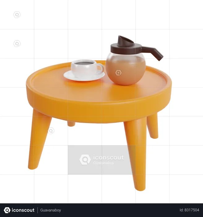 Round Table  3D Icon