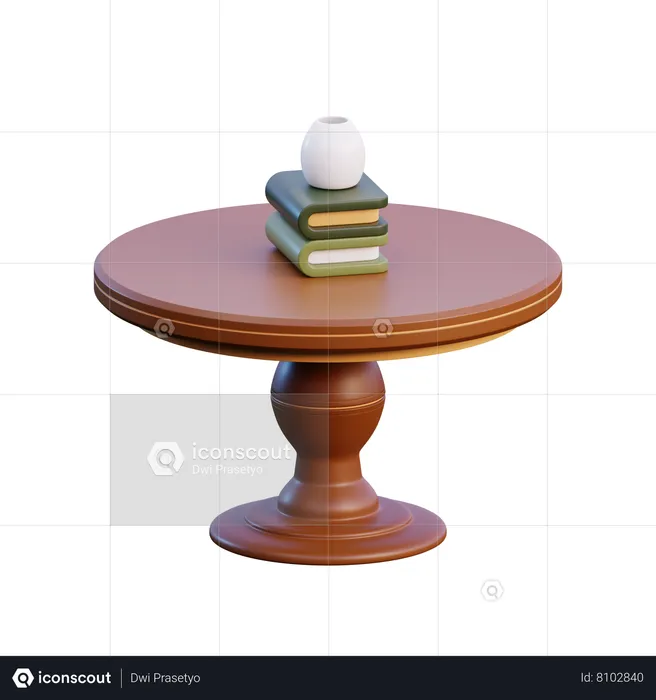 Round Table  3D Icon