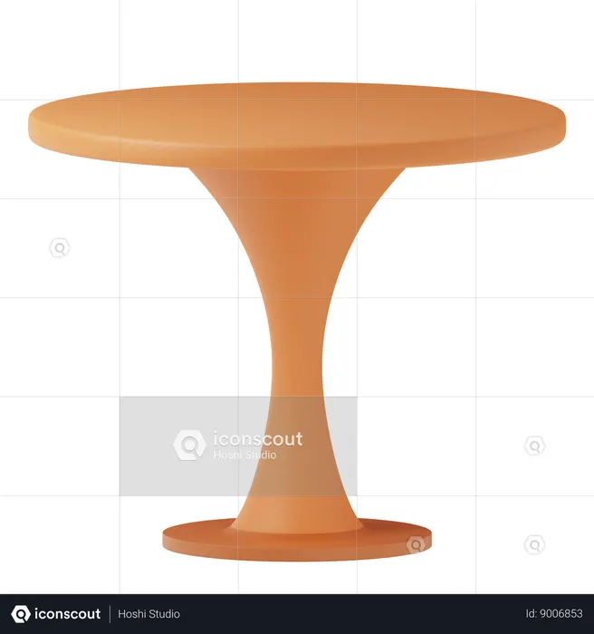 Round Table  3D Icon