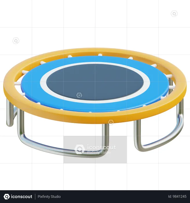 Round Trampoline  3D Icon