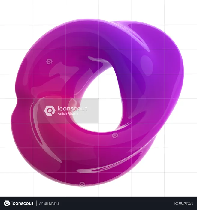 Round with hole in between  3D Icon