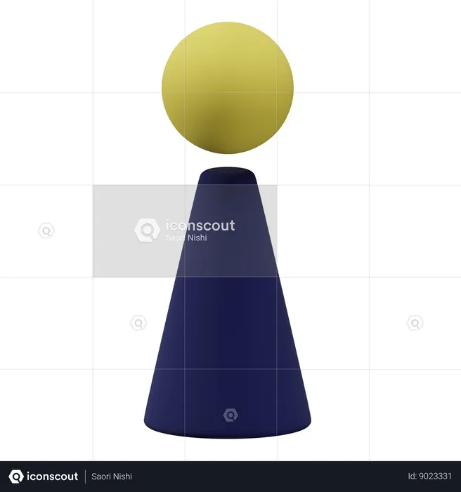 Rounded Person  3D Icon