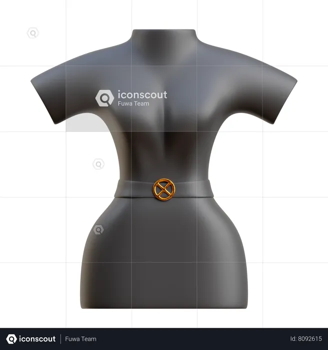 Roupa feminina de luxo  3D Icon