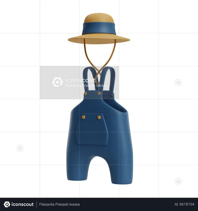 Roupas agrícolas  3D Icon