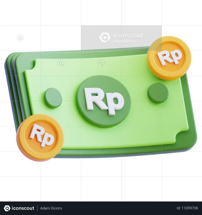 Roupie  3D Icon