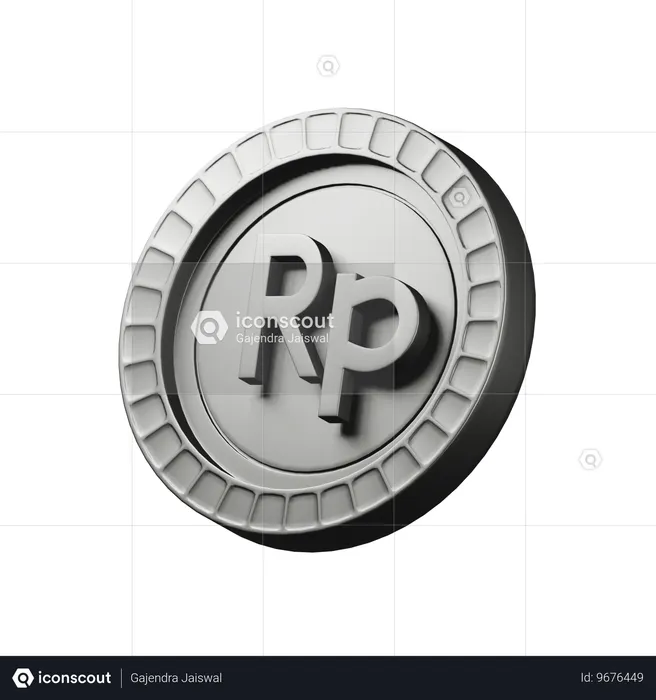 Roupie indonésienne  3D Icon