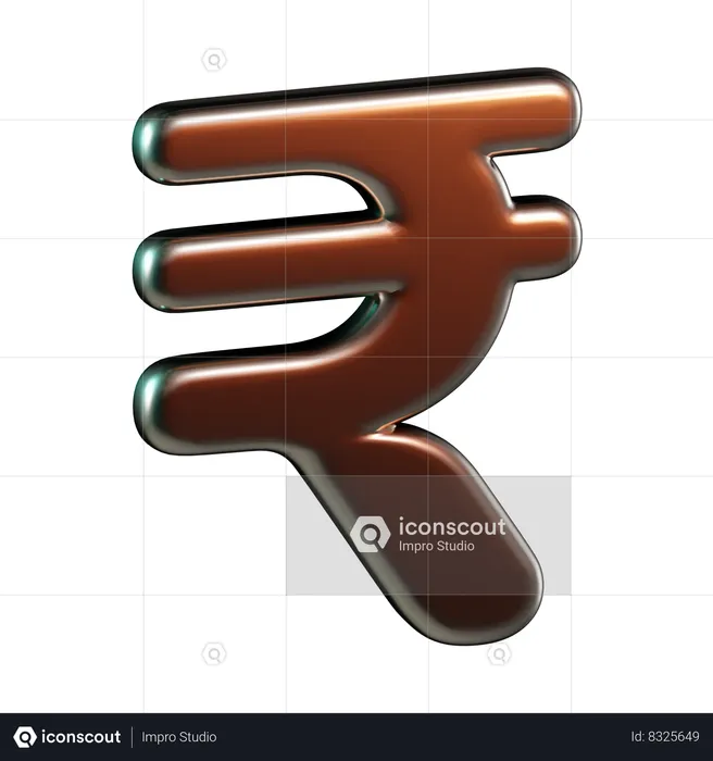 Monnaie roupie  3D Icon