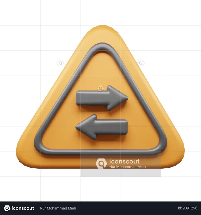 Route à double sens  3D Icon