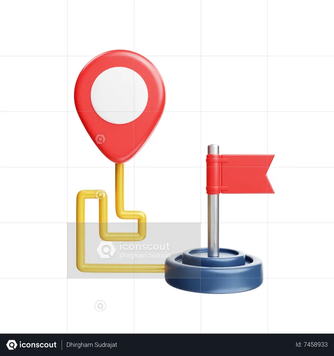 Route Destination  3D Icon